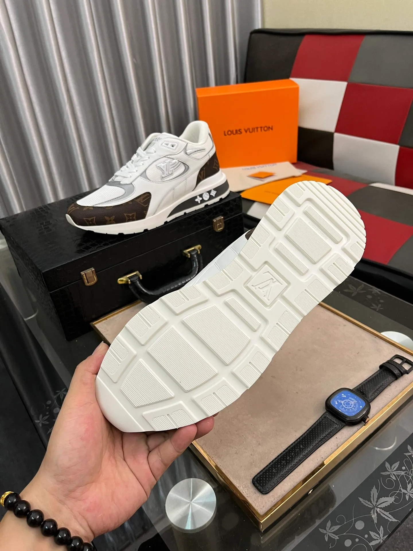 Men's Men's Shoes 💰660⌚️⌚️【LOUIS VUITTON) New 🍀LV Louis Vuitton*——LV classic dad shoes trendy shoes! Made of imported original soft calf leather, imported fly woven lining. Original wear-resistant rubber outsole! High quality products! Code number: 38-44